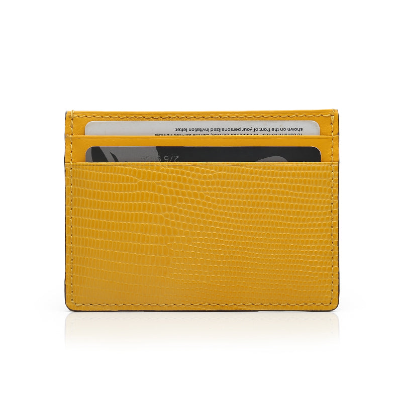 Lizard Personalized Card Holder - Goldbar
