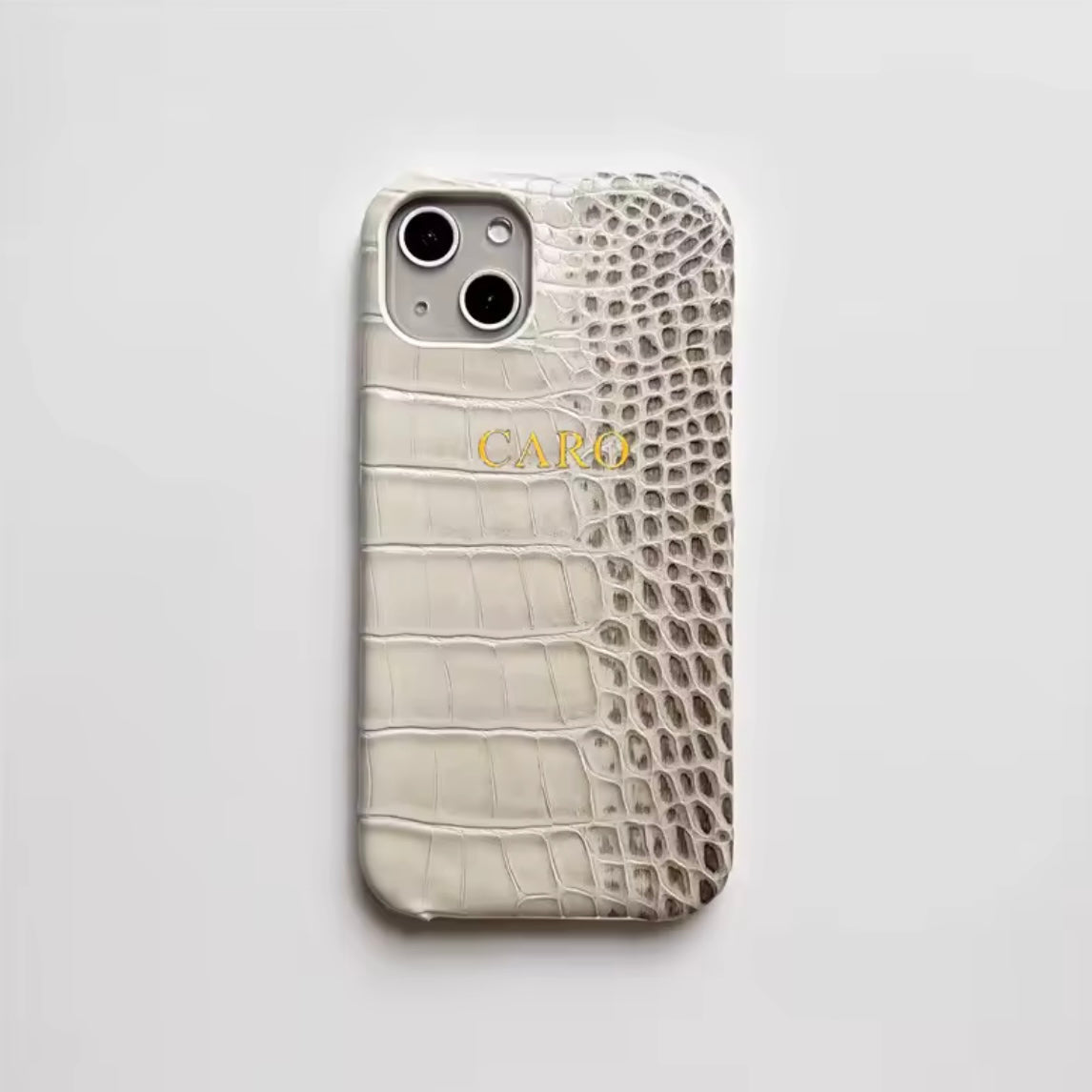 Luxe croc phone case - Goldbar
