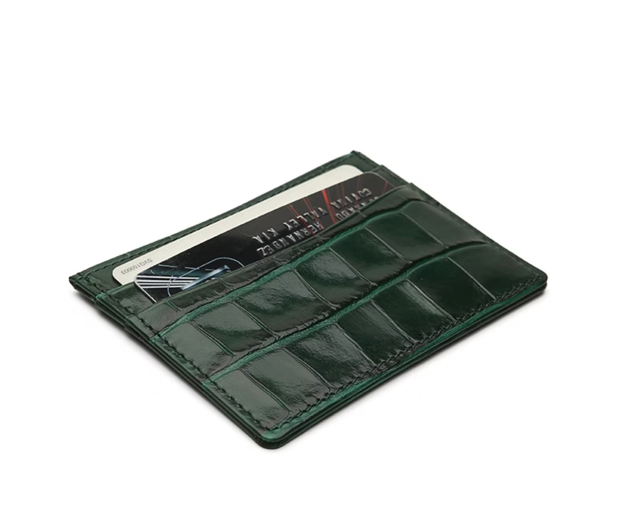 Premium Croc Card Holder - Goldbar