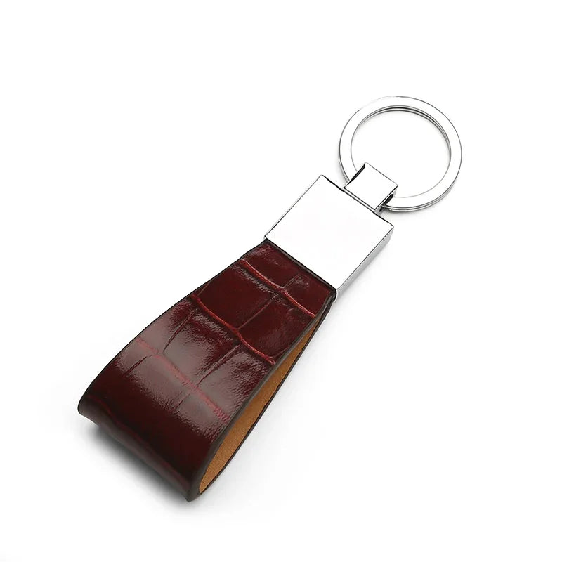 Roma Italian Leather Personalized Keychain - Goldbar