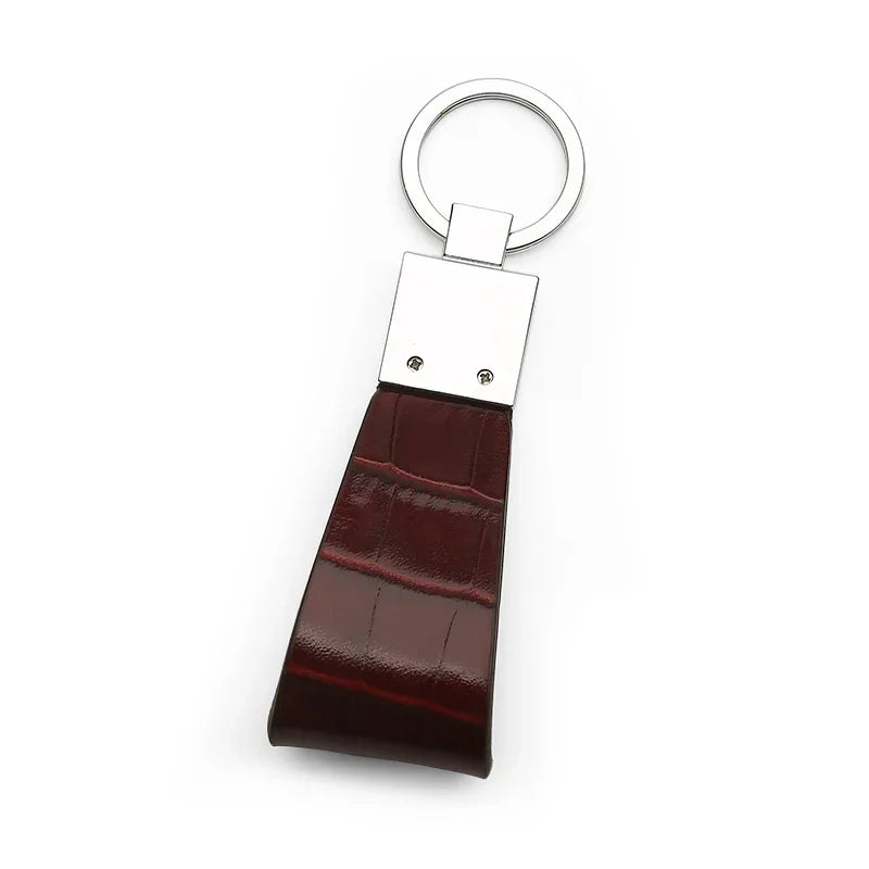 Roma Italian Leather Personalized Keychain - Goldbar