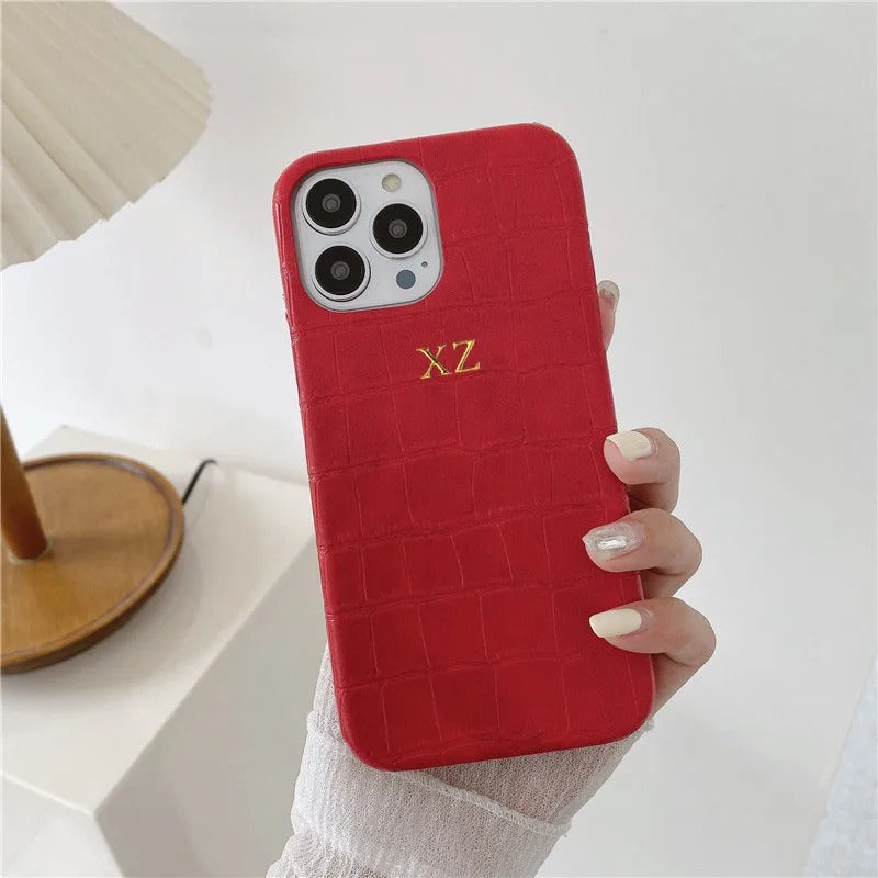 Luxe Croc Phone Case - Goldbar