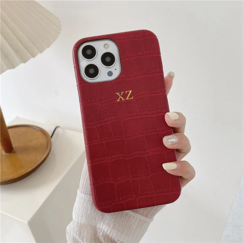 Luxe Croc Phone Case - Goldbar