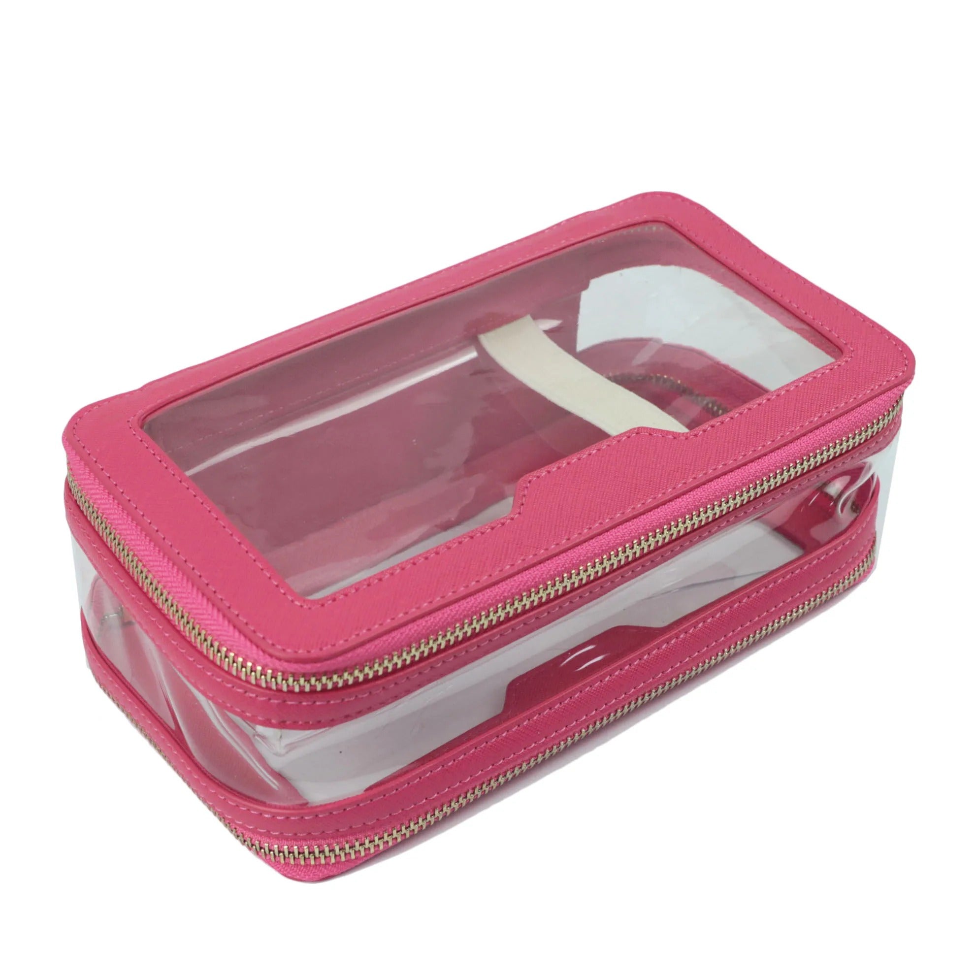 Clear Makeup Travel Case - Goldbar