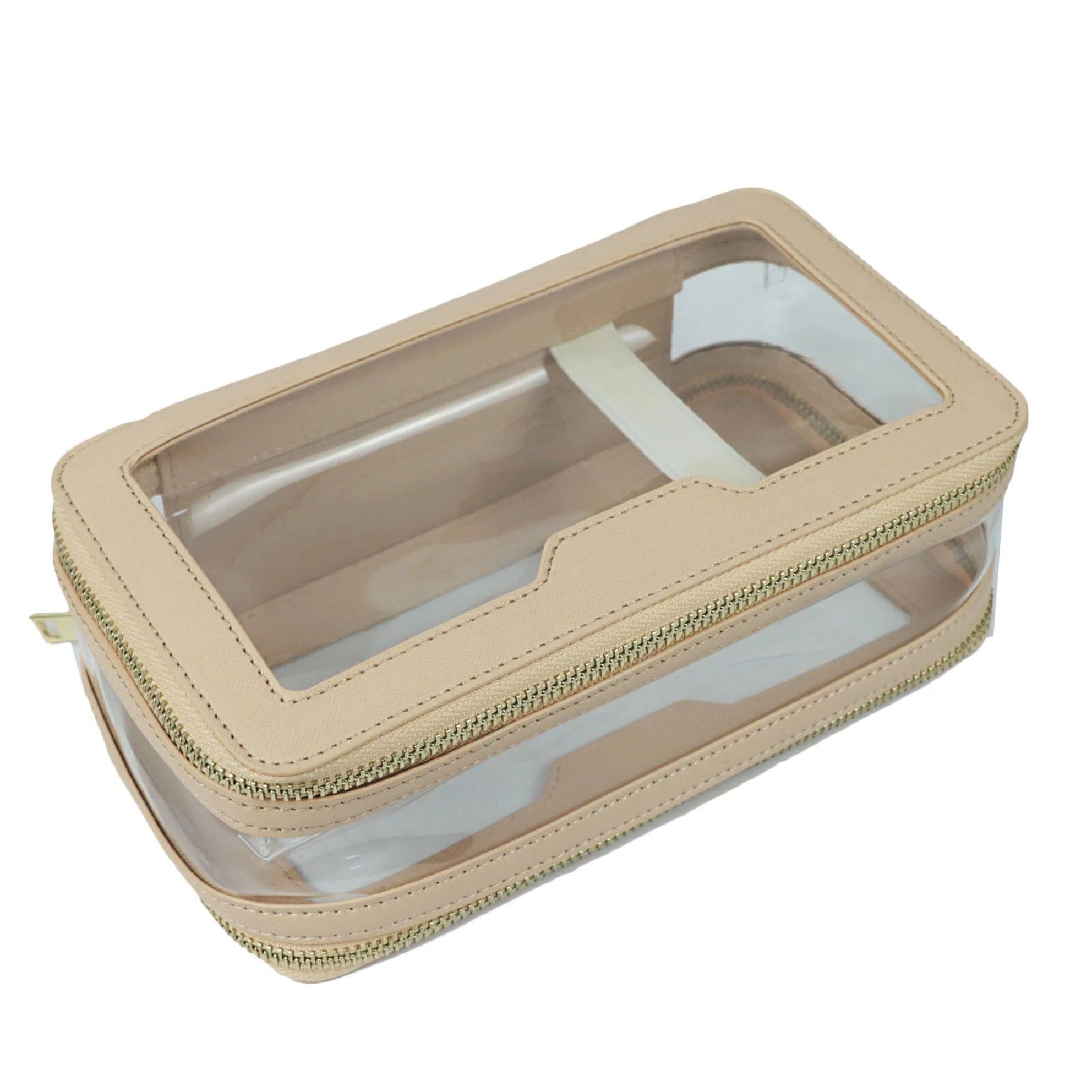 Clear Makeup Travel Case - Goldbar