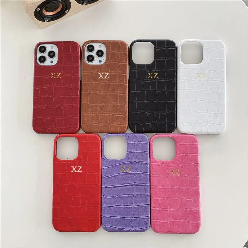 Luxe Croc Phone Case - Goldbar