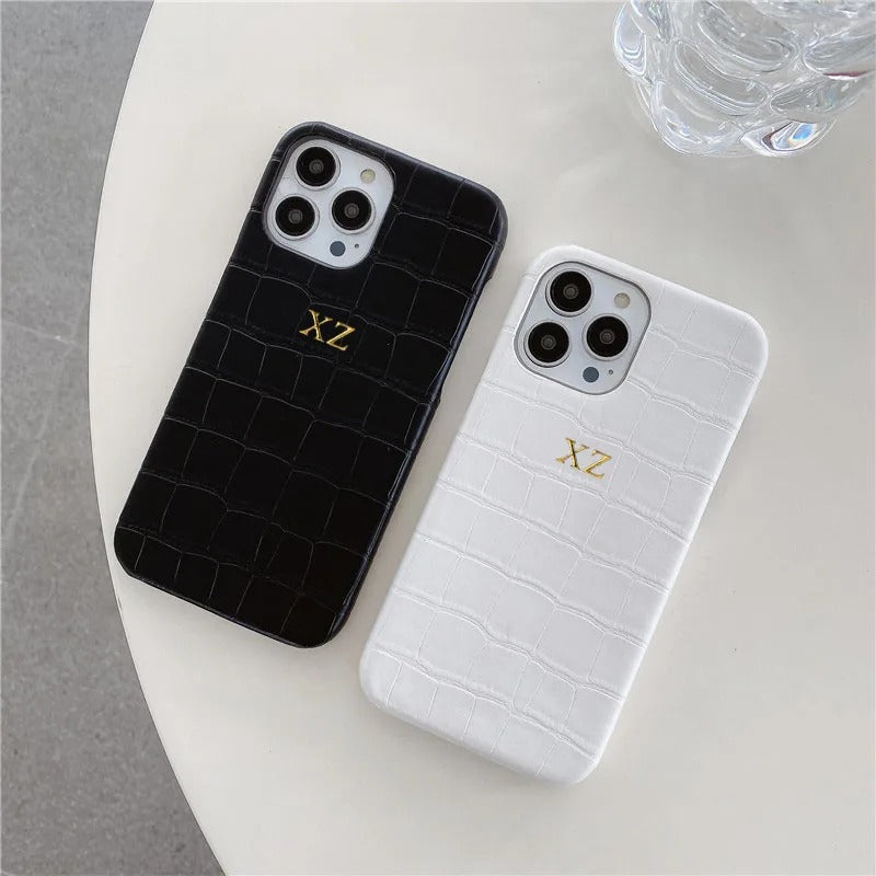 Luxe Croc Phone Case - Goldbar