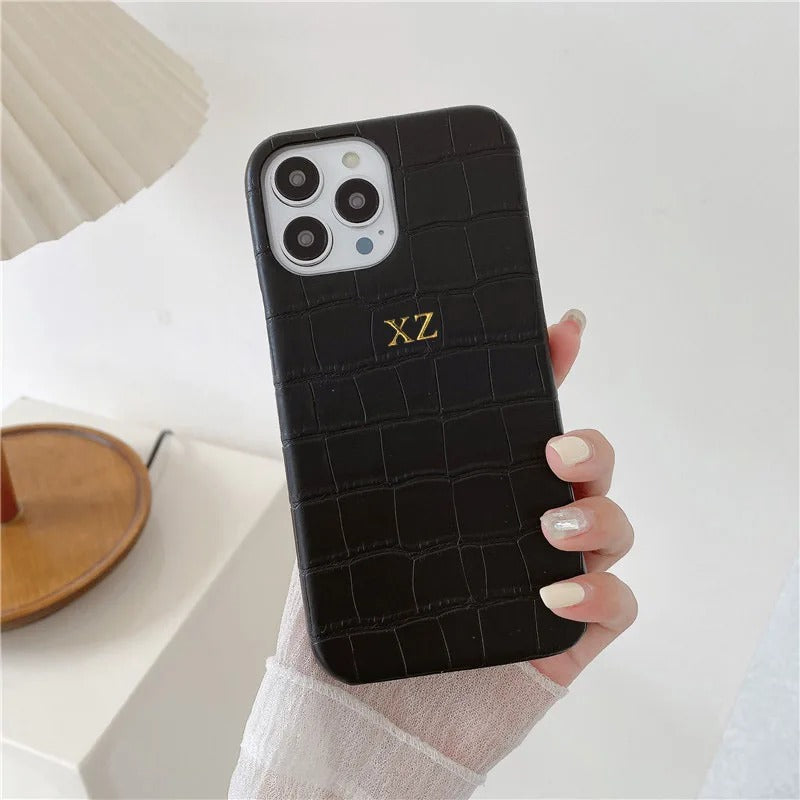 Luxe Croc Phone Case - Goldbar