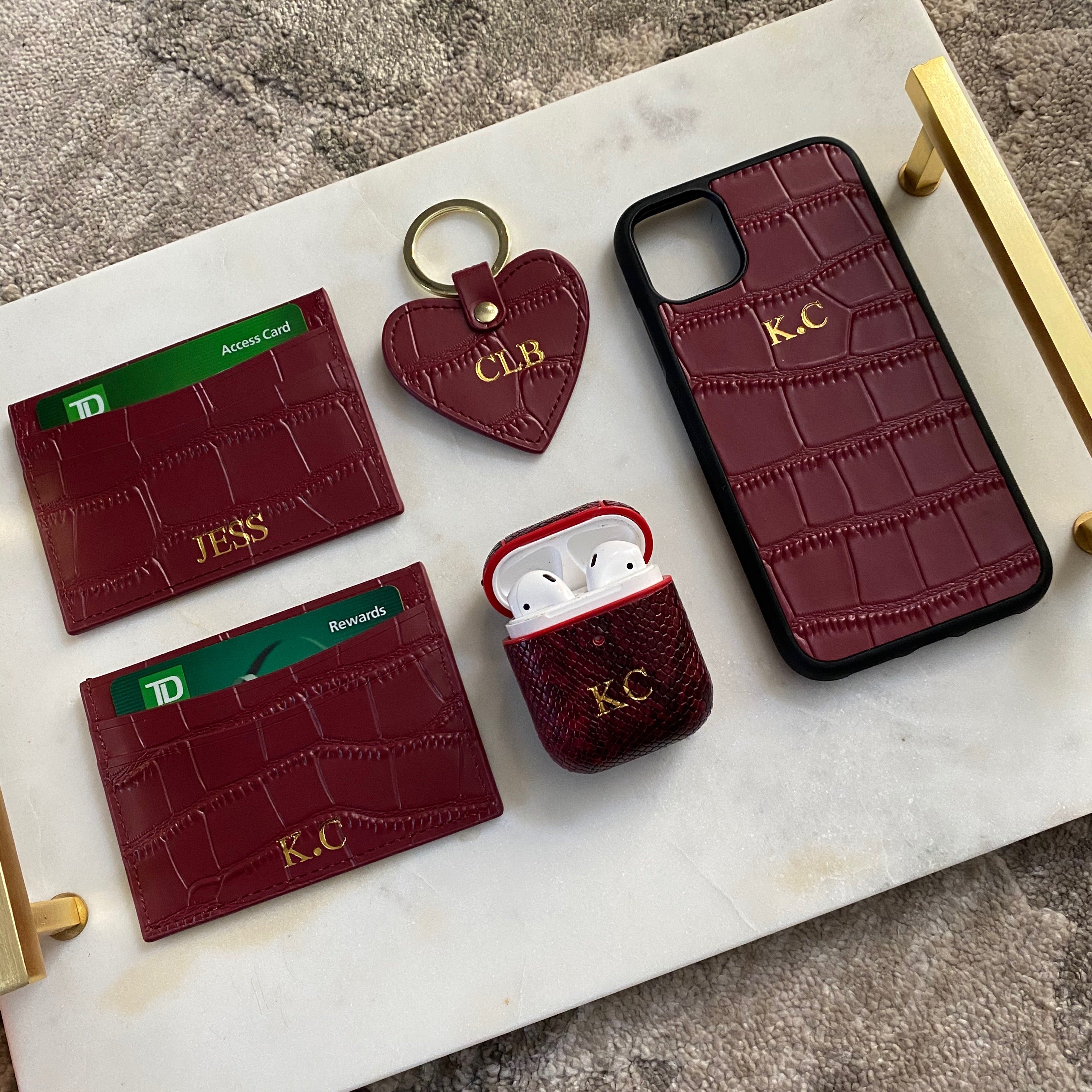 Croc Card Holder - Goldbar