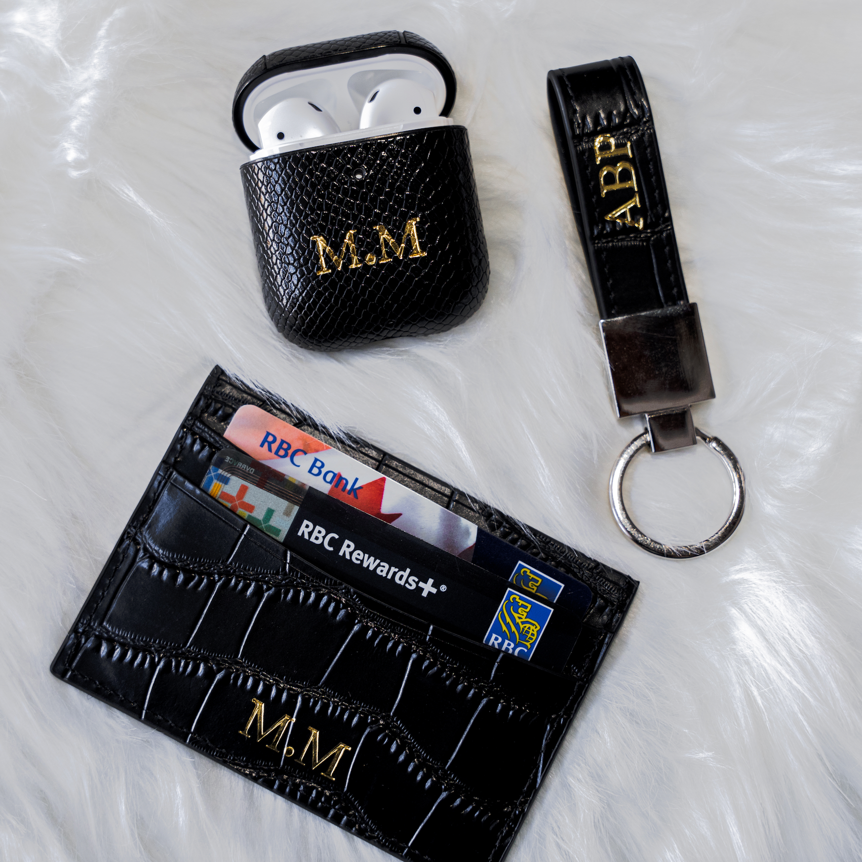 Croc Card Holder - Goldbar