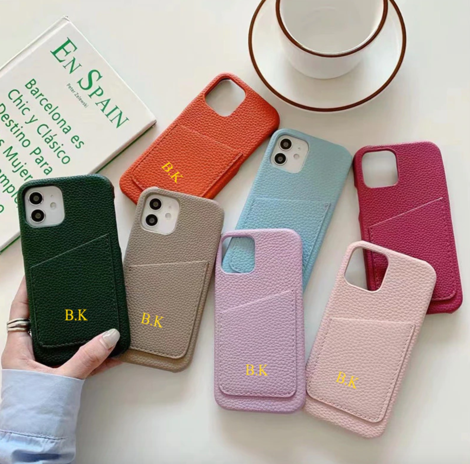 Pebble cardholder case - Goldbar