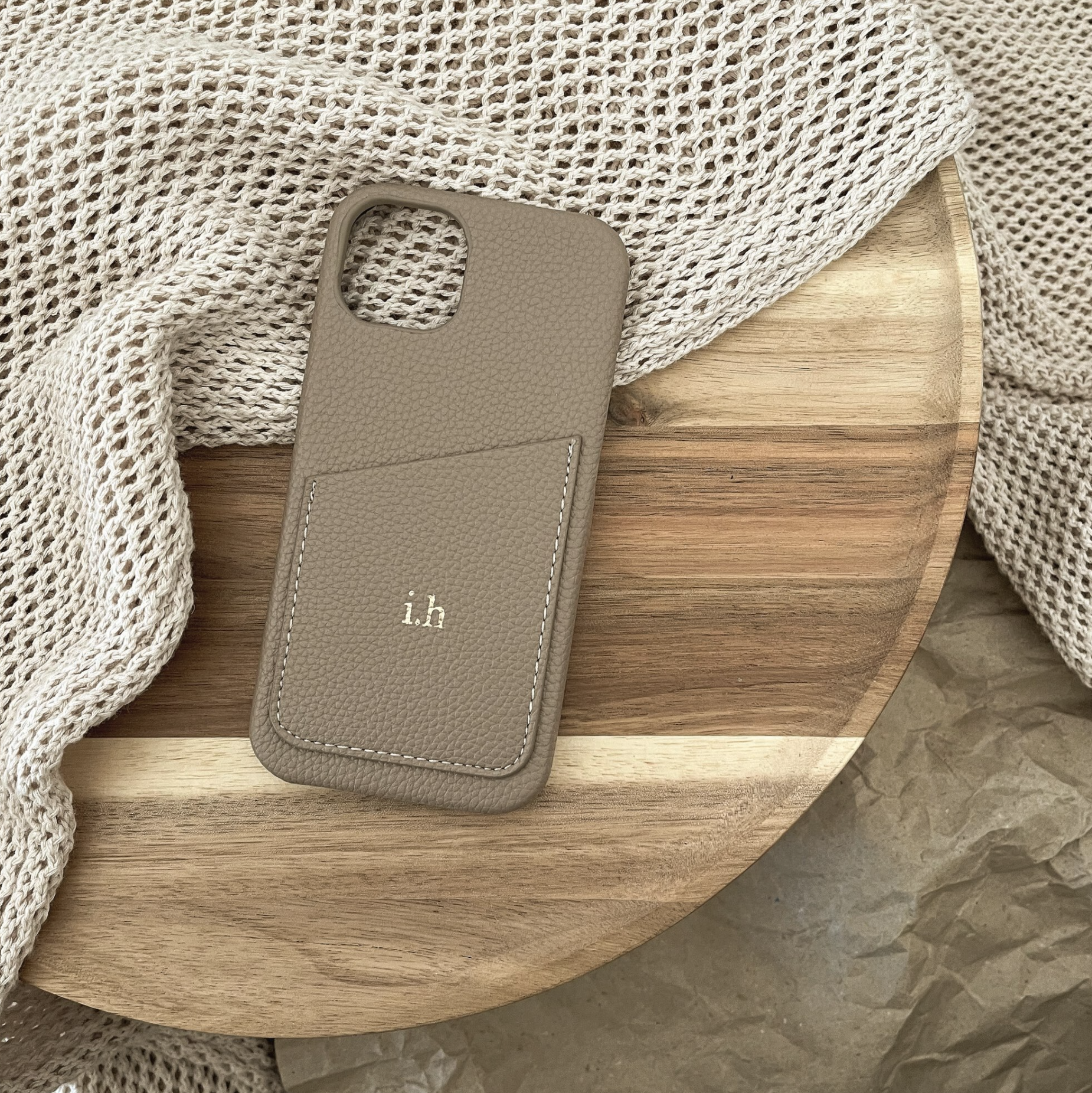 Pebble Cardholder Phone Case - Goldbar