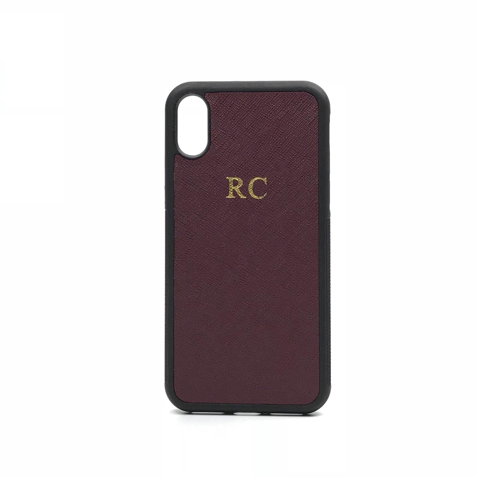 Saffiano Phone Case - Burgundy Saffiano Phone Case - Burgundy