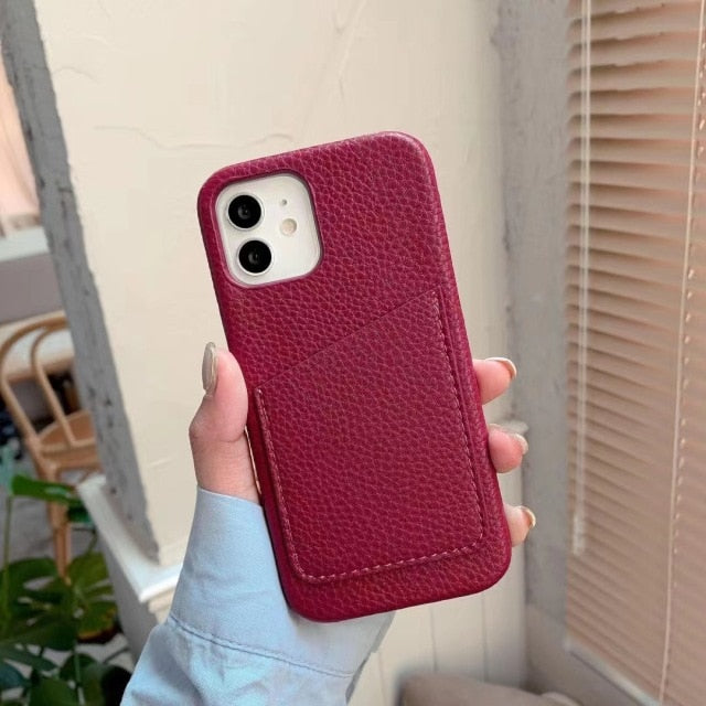 Pebble cardholder case - Goldbar