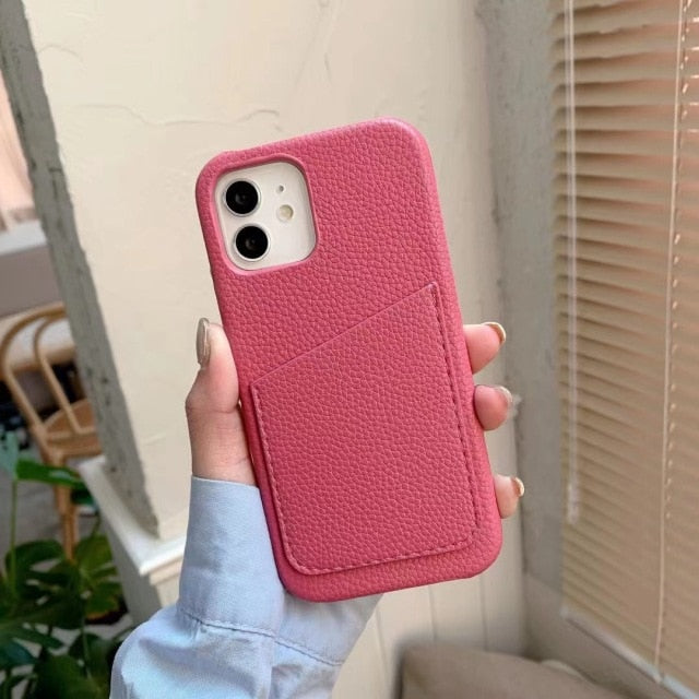 Pebble cardholder case - Goldbar