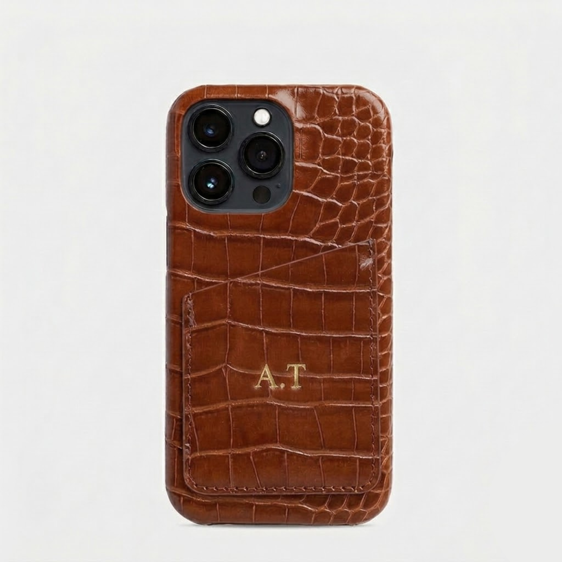 Cardholder Croc Phone Case - Goldbar
