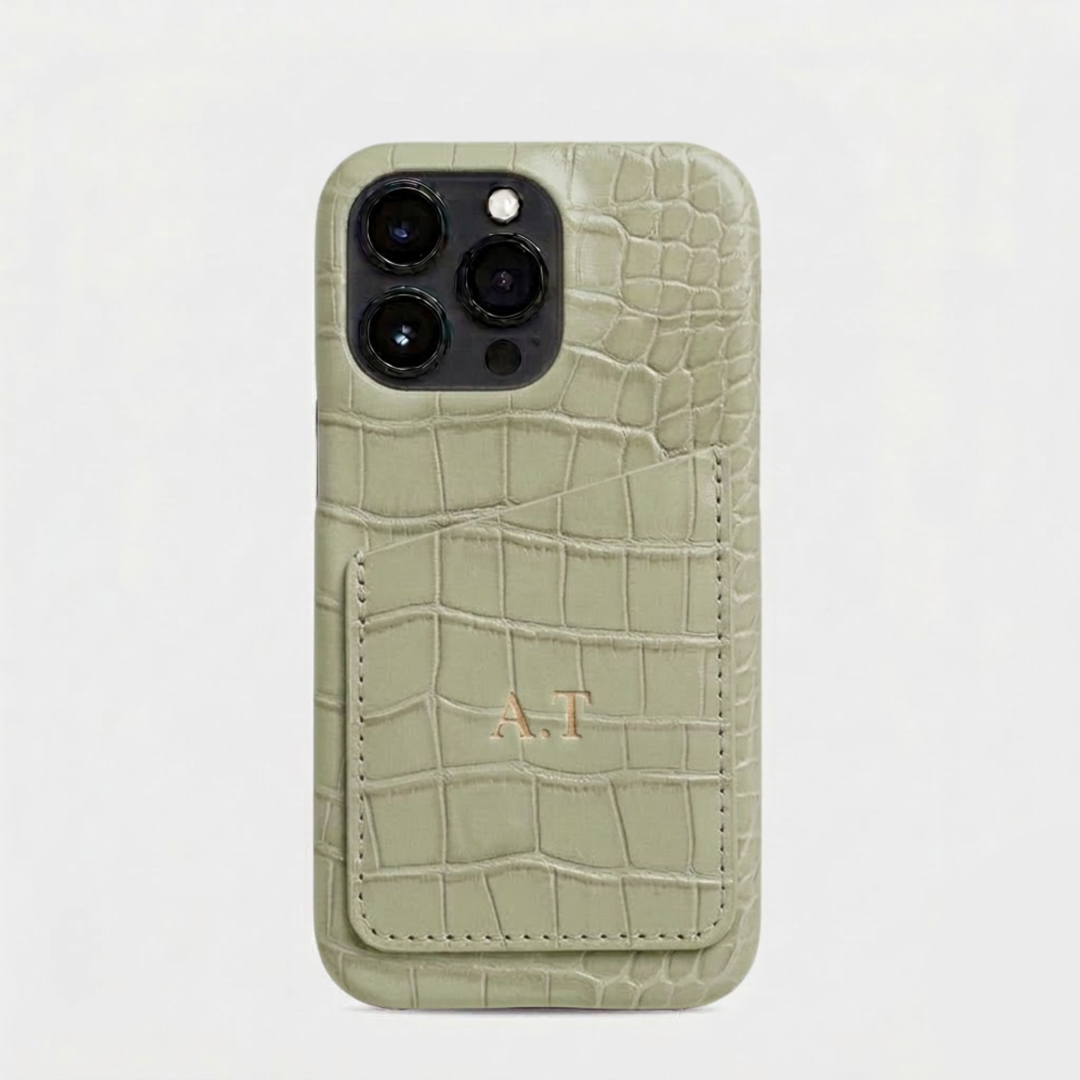 Cardholder Croc Phone Case - Goldbar