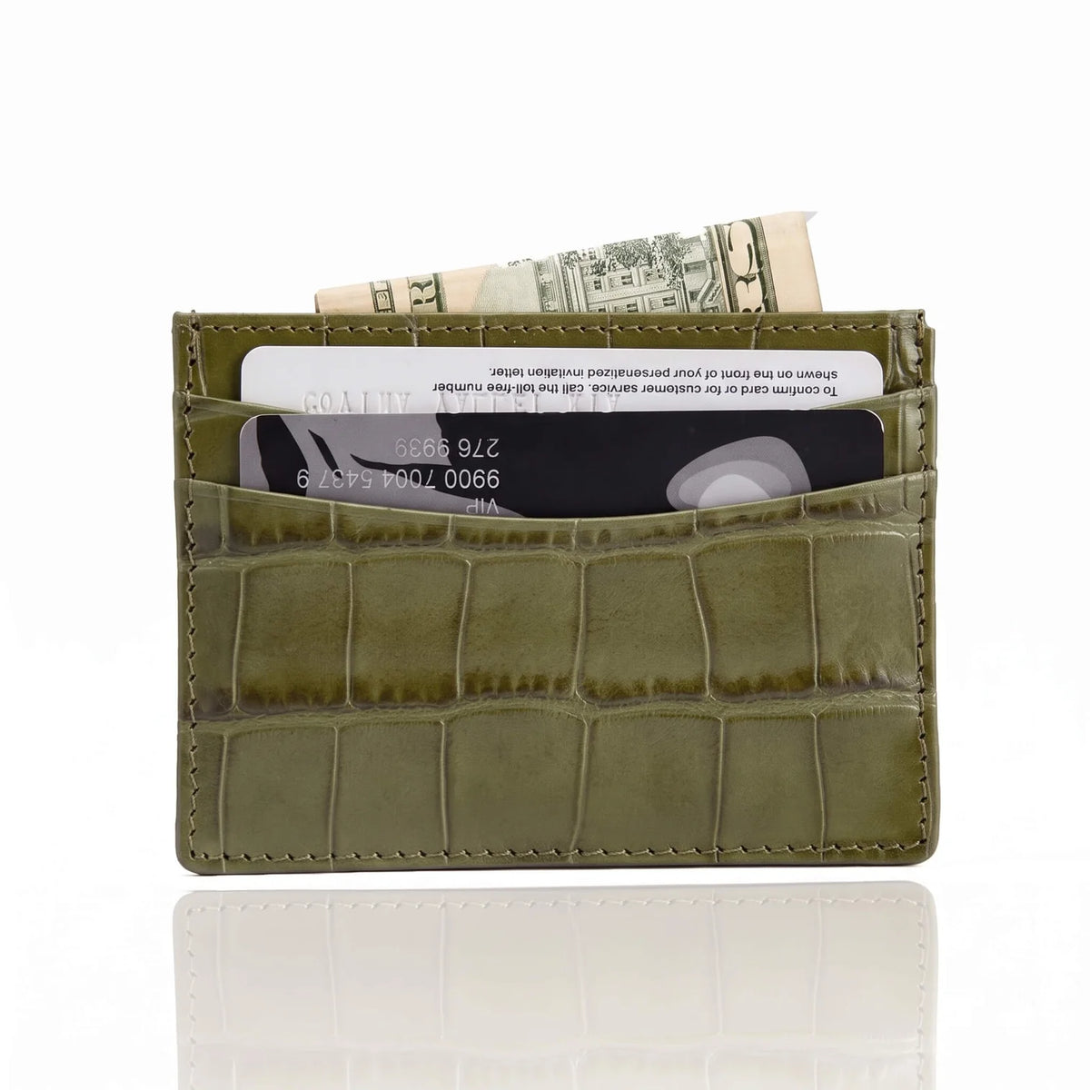 Roma Italian Leather Personalized Cardholder - Goldbar