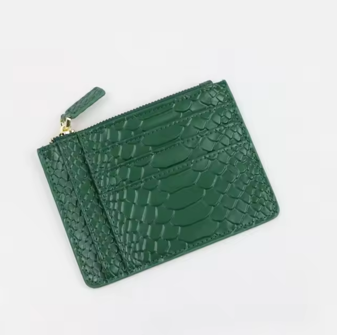 Croc Zip Card Holder - Goldbar