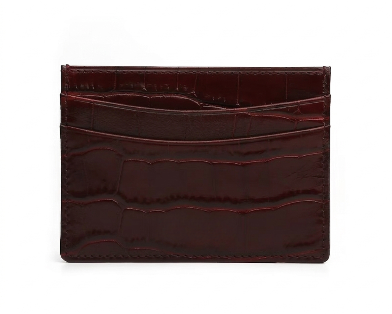 Premium Croc Card Holder - Goldbar