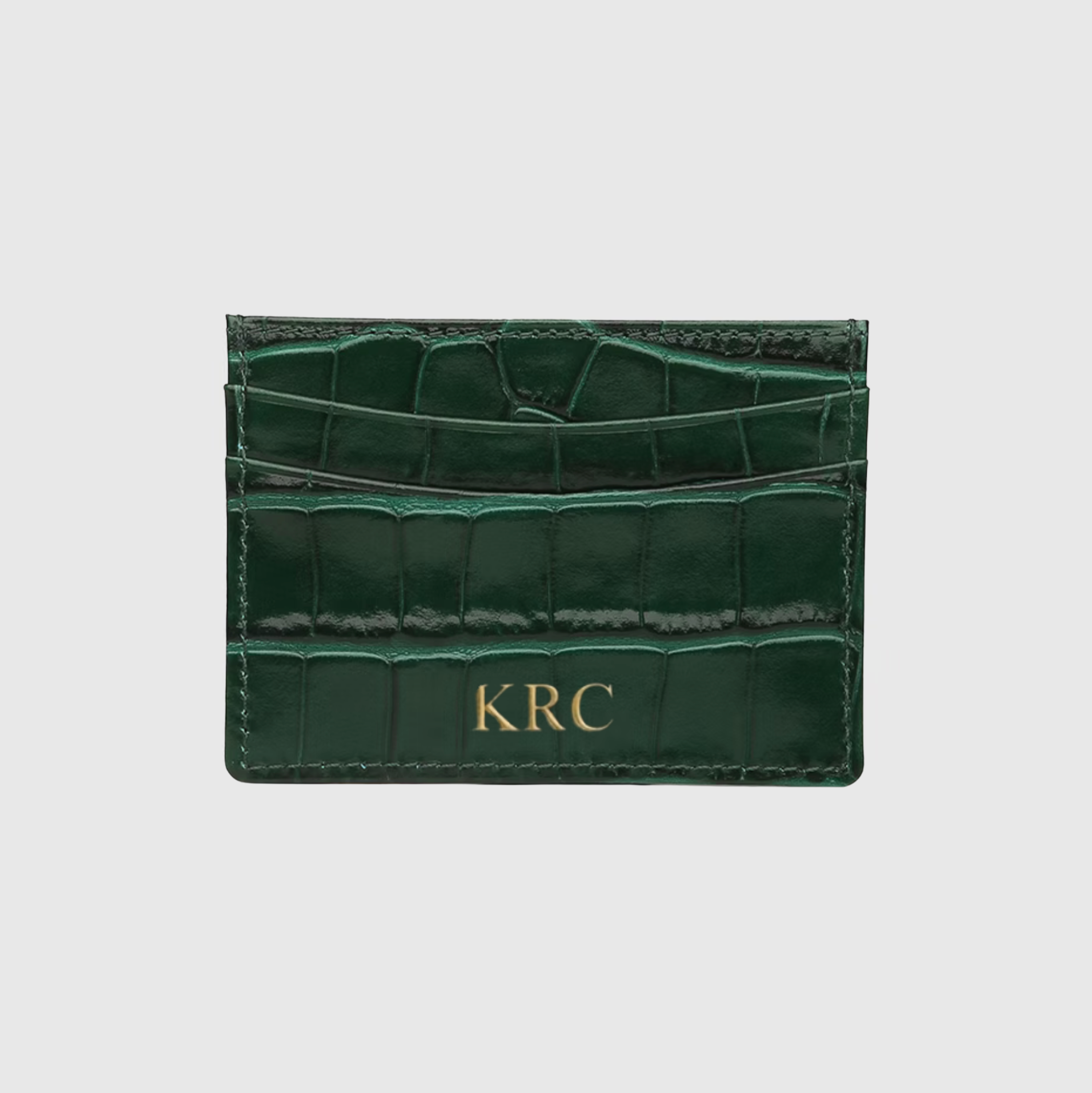 Premium Croc Card Holder - Goldbar