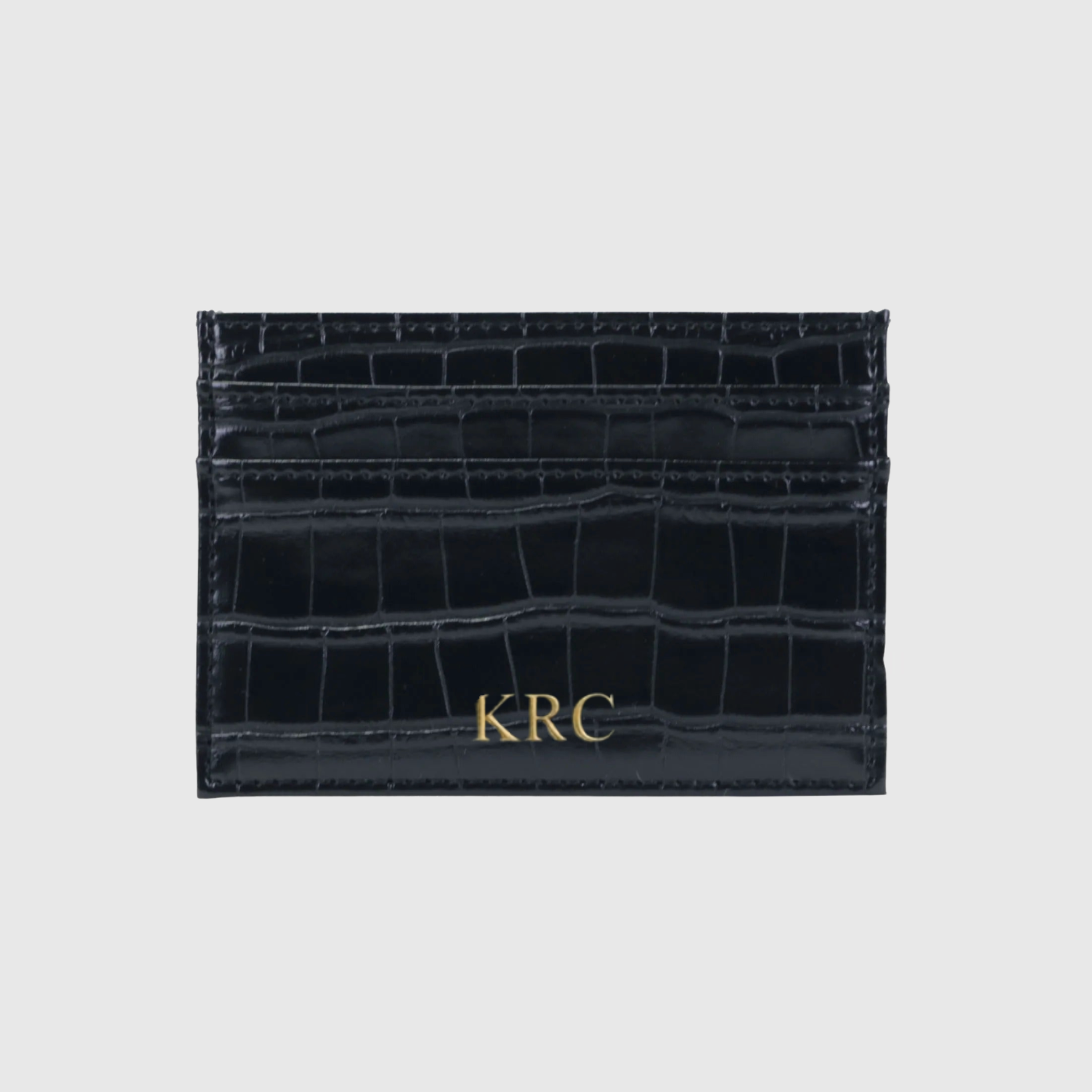 Croc Card Holder - Goldbar