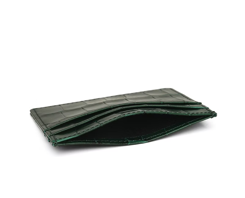 Premium Croc Card Holder - Goldbar