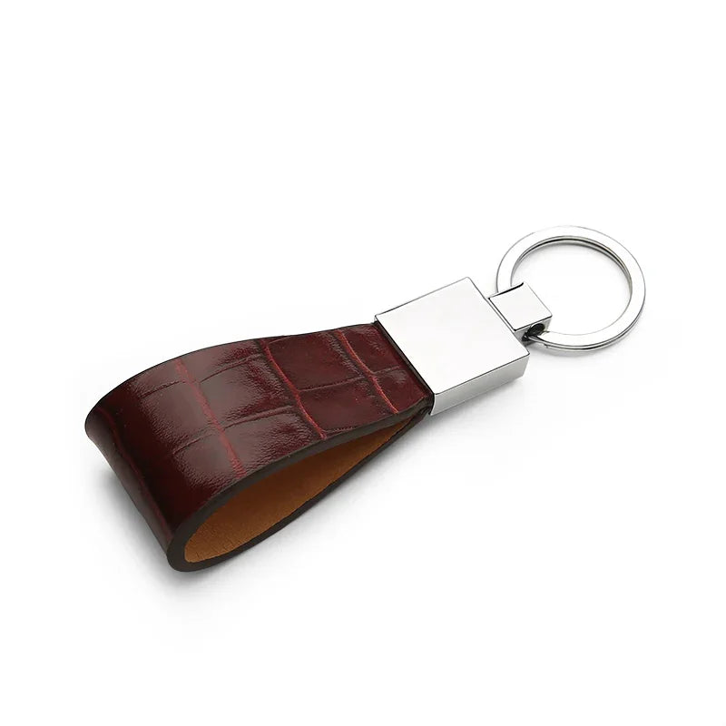 Roma Italian Leather Personalized Keychain - Goldbar