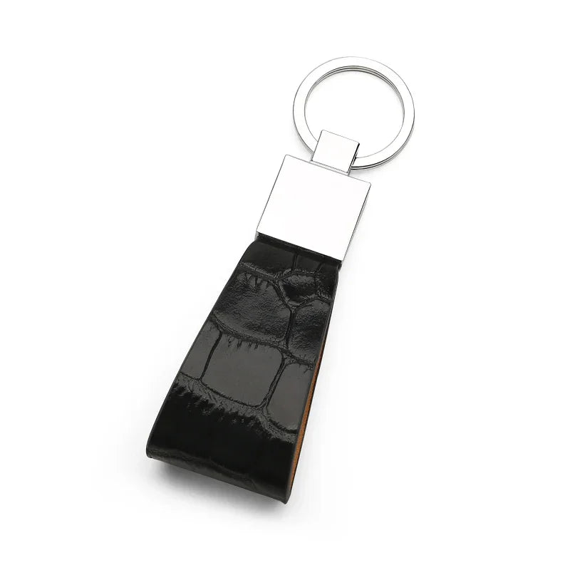 Roma Italian Leather Personalized Keychain - Goldbar