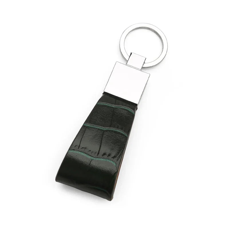 Roma Italian Leather Personalized Keychain - Goldbar