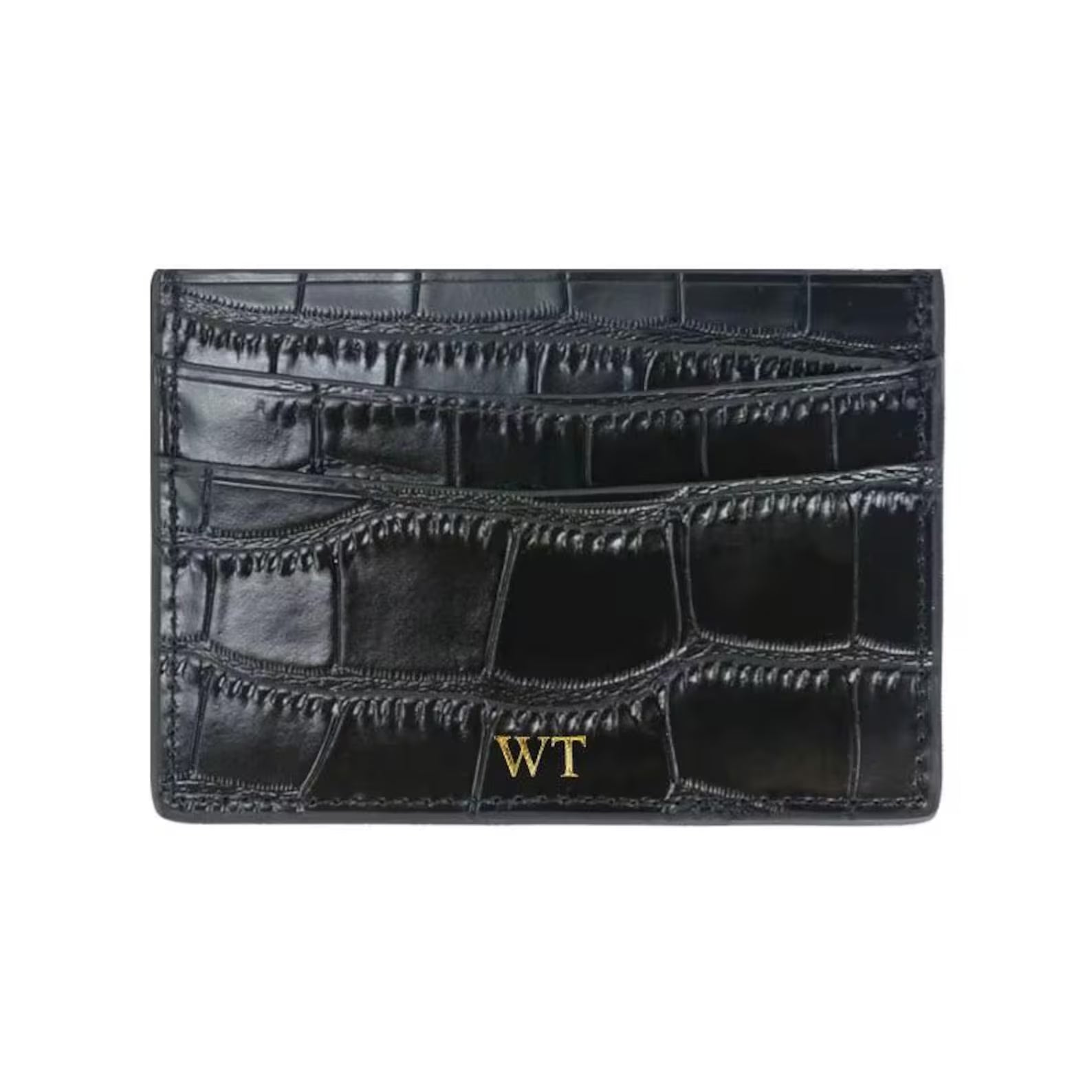 Croc Card Holder - Goldbar