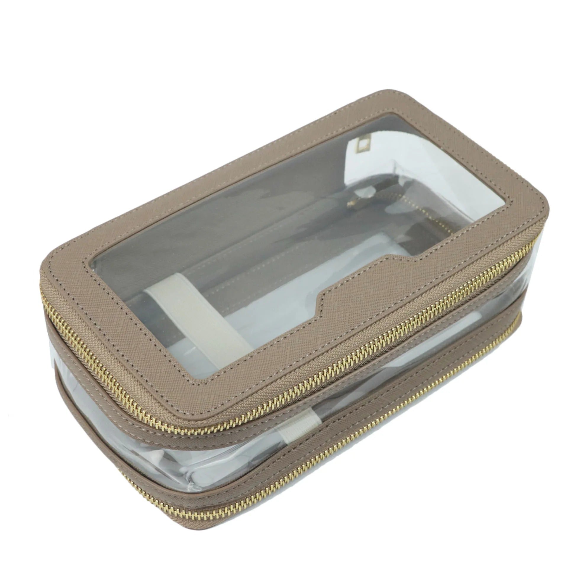 Clear Makeup Travel Case - Goldbar