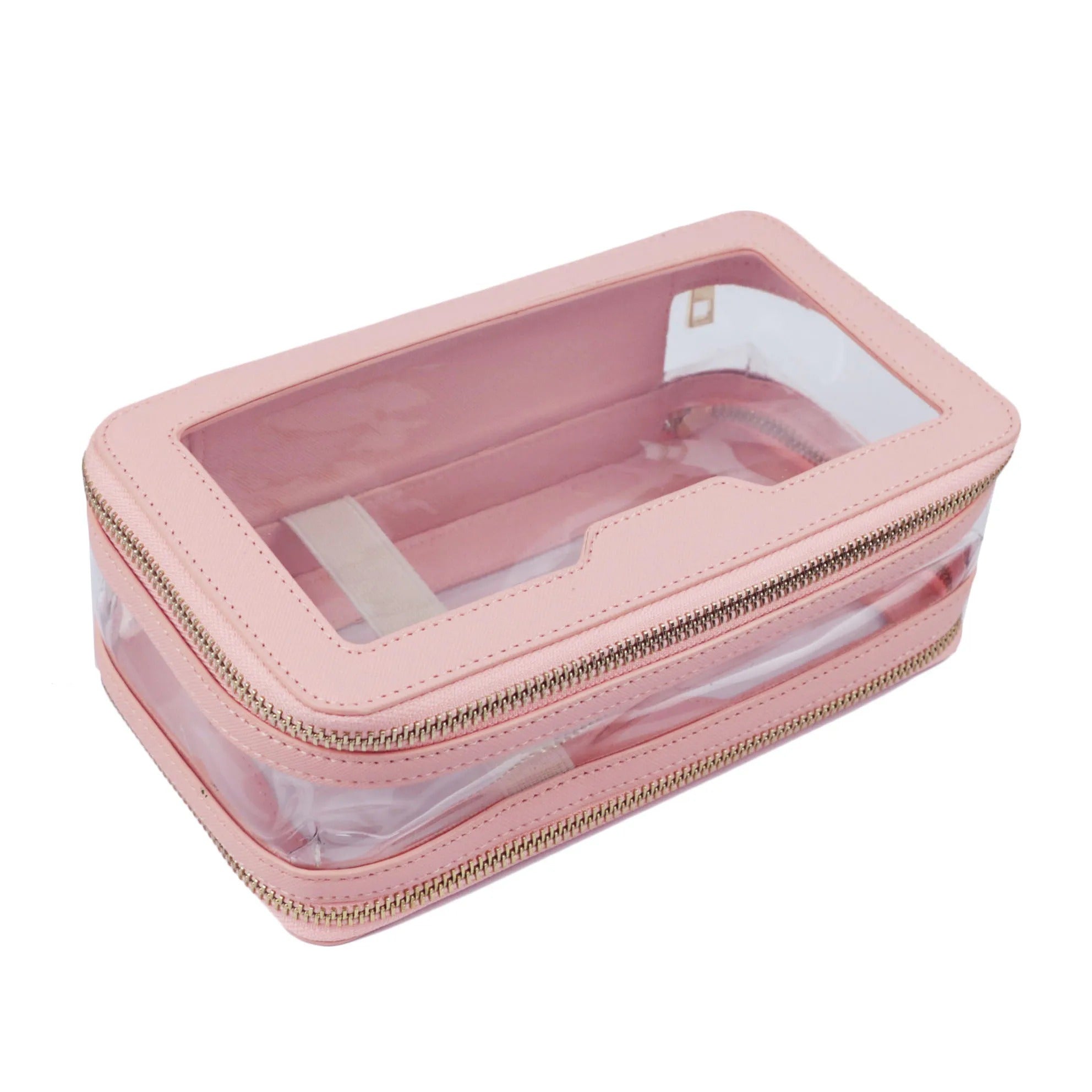 Clear Makeup Travel Case - Goldbar