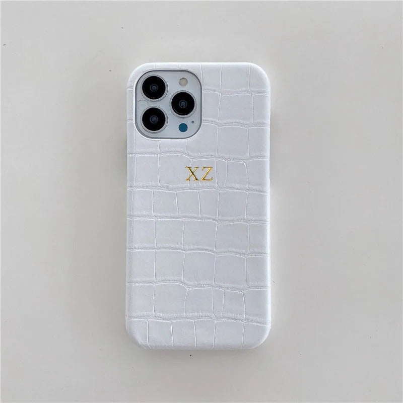 Luxe Croc Phone Case - Goldbar