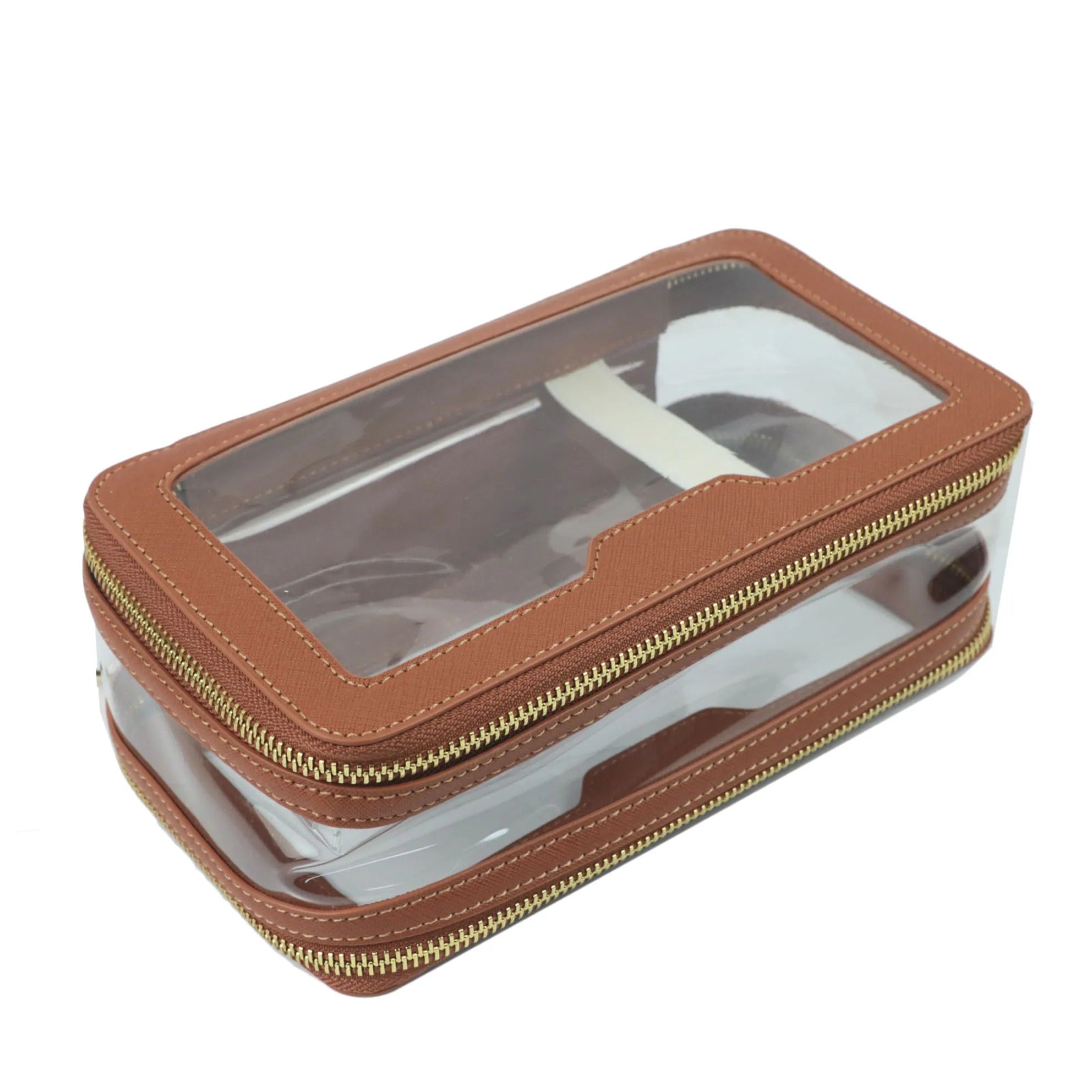 Clear Makeup Travel Case - Goldbar