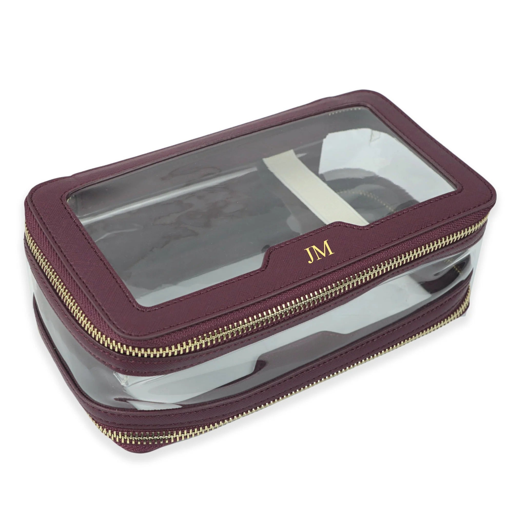 Clear Makeup Travel Case - Goldbar