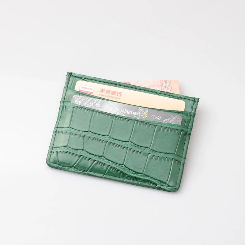 Croc Card Holder - Goldbar