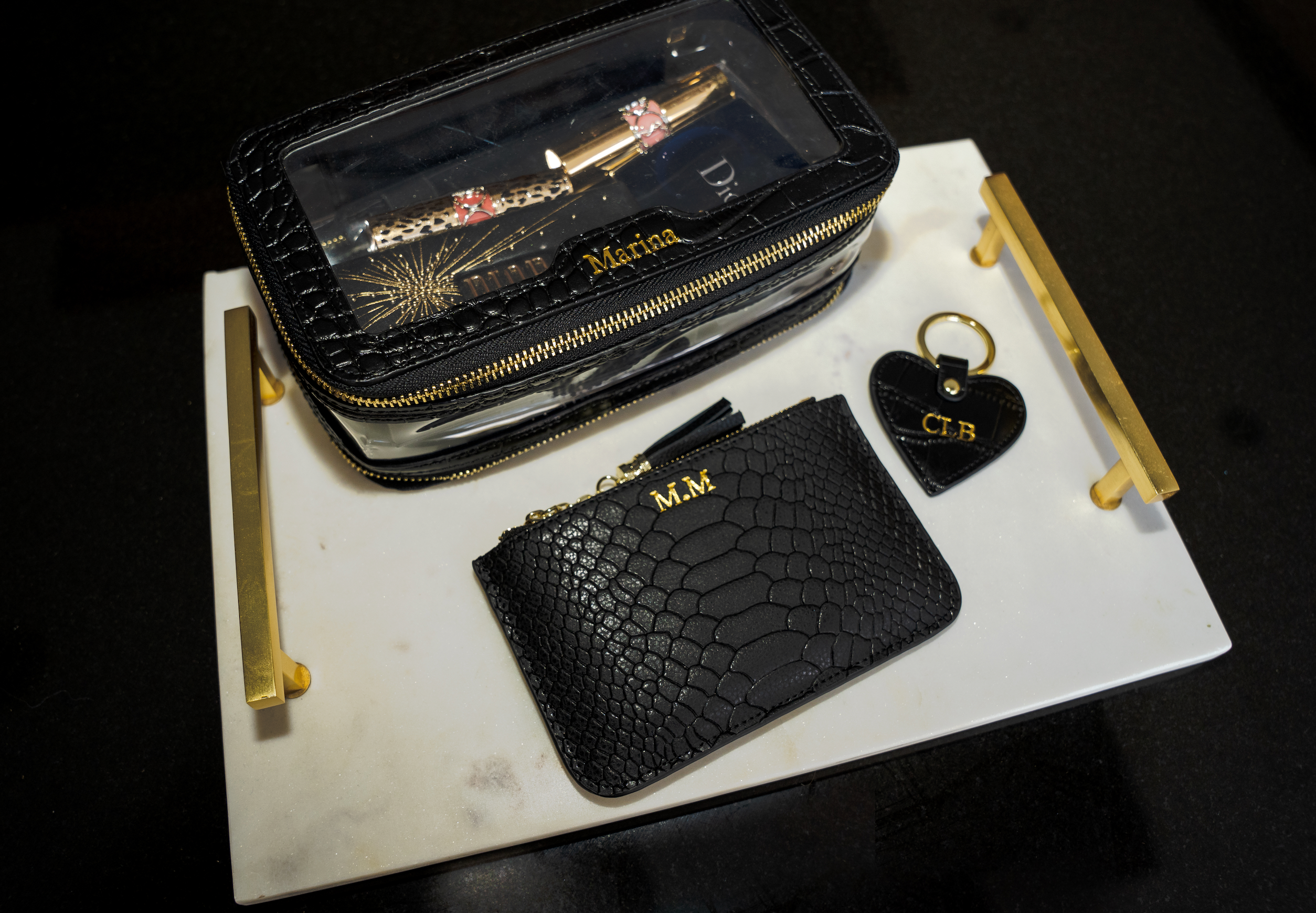 Croc Coin Purse - Goldbar