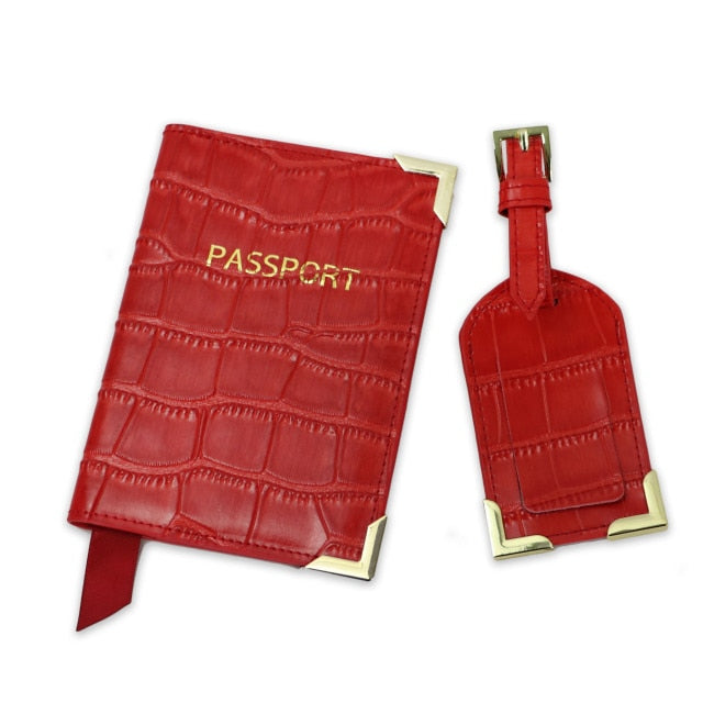 Croc Passport Holder - Goldbar