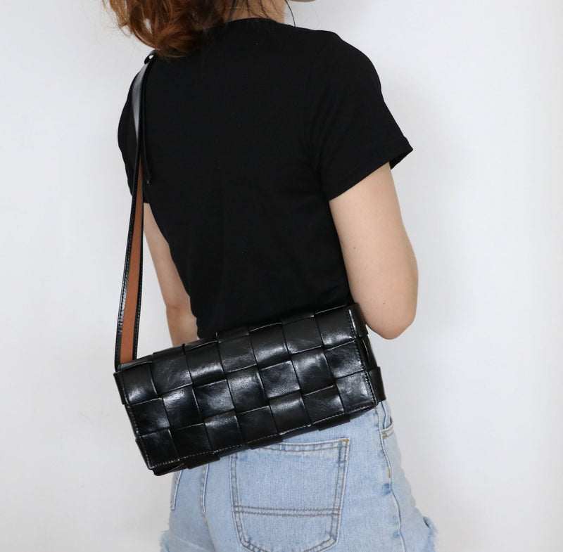 Weave Crossbody Bag - Goldbar