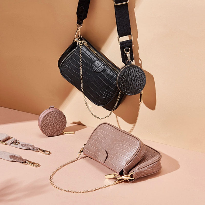 Trio Crossbody Bag - Goldbar