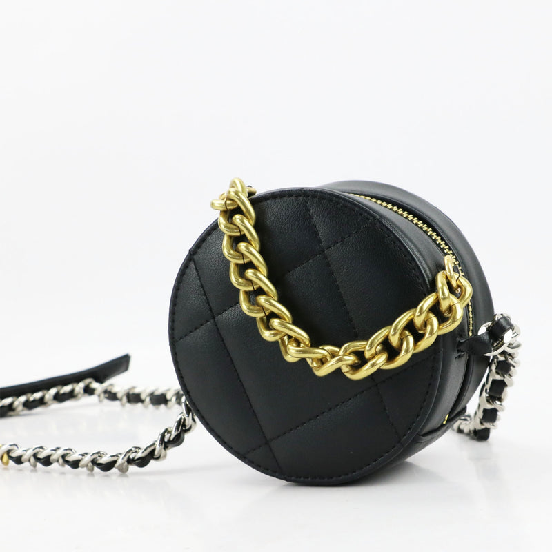 Mini Round Chain Bag - Goldbar