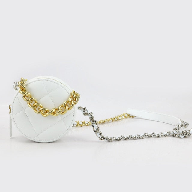 Mini Round Chain Bag - Goldbar