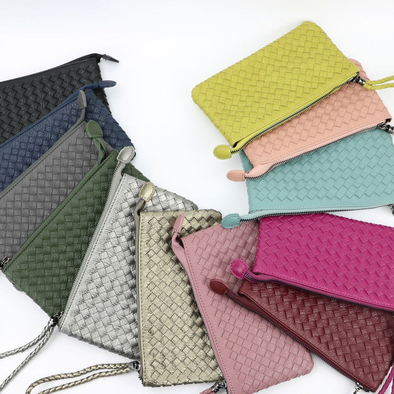 Mini Weave Wristlet - Goldbar