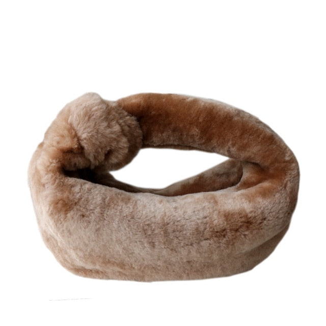 Wool Fur Bag - Goldbar
