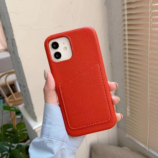 Pebble cardholder case - Goldbar