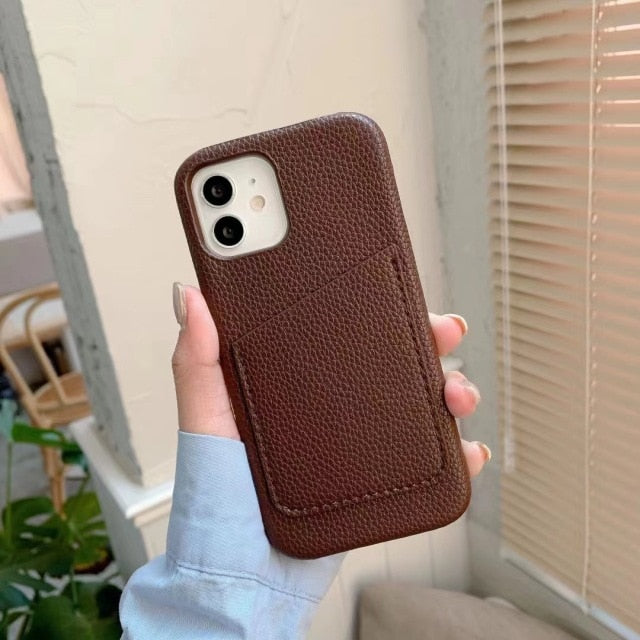 Pebble cardholder case - Goldbar