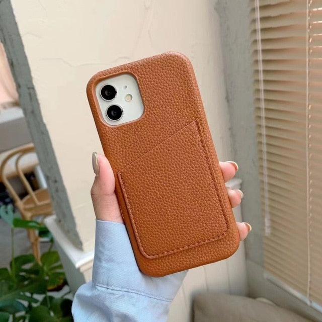 Pebble cardholder case - Goldbar