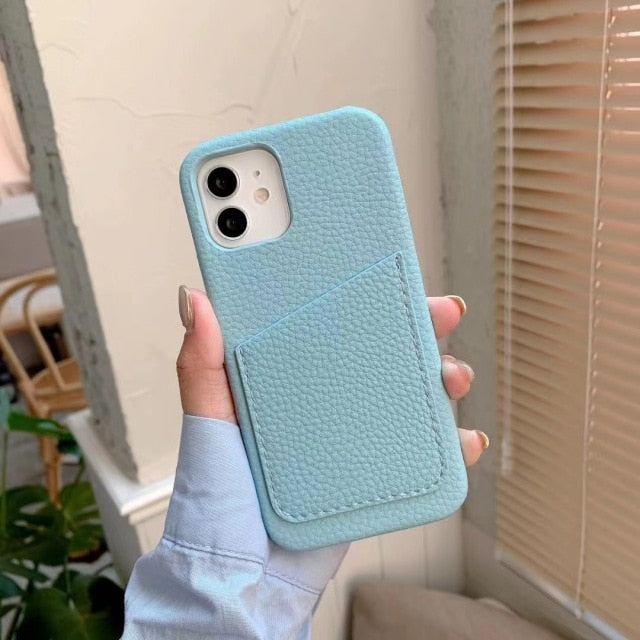 Pebble cardholder case - Goldbar