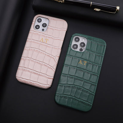 Luxe Croc Phone Case Goldbar
